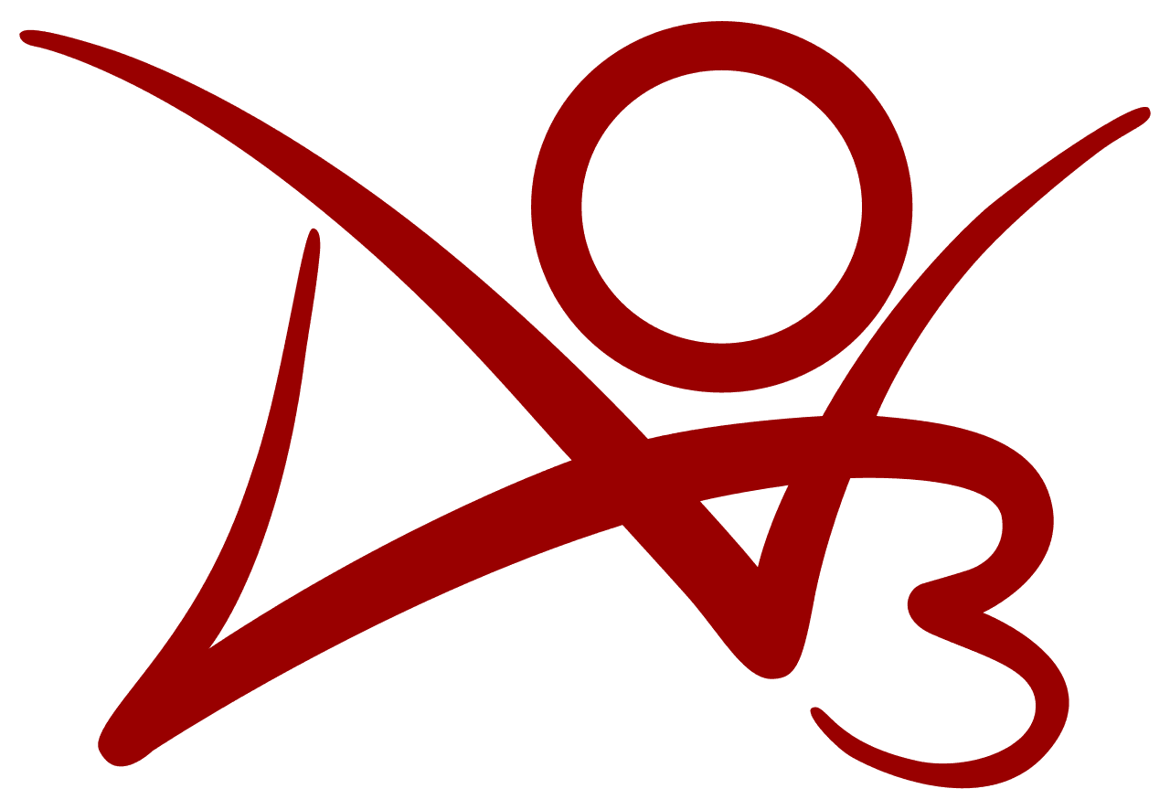 Logo de Archive of Our Own (AO3), con las letras AO3 en rojo sobre fondo blanco