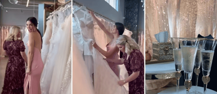 Pareja de Marc Anthony en búsqueda del vestido de novia