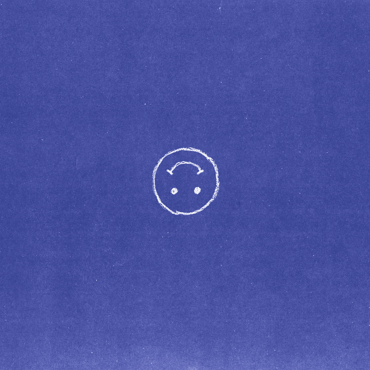 Portada de «Carita Feliz»: una carita sonriente dibujada sobre fondo azul