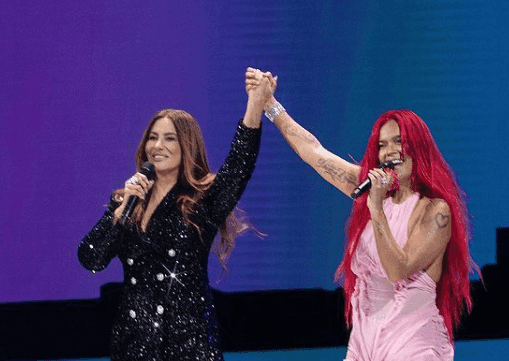 Karol G y Myriam Hernández juntas en Viña del Mar