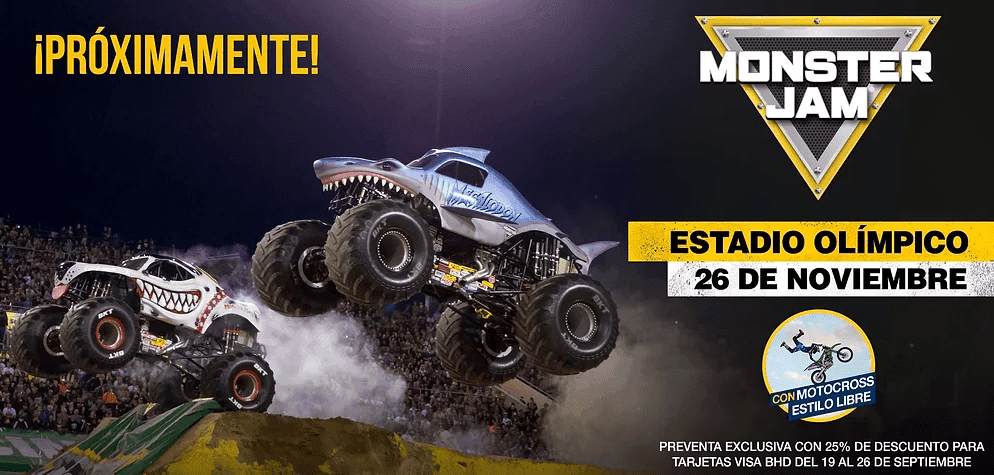 Show automovilismo “Monster Jam” llega por primera vez a RD