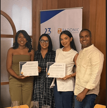Darilisa Paulino, Yeimi Ruiz, Lilian Pérez y José Coronado
