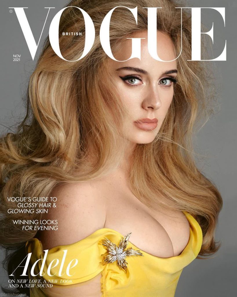 Adele comparte nueva imagen en primera portada compartida de la revista Vogue