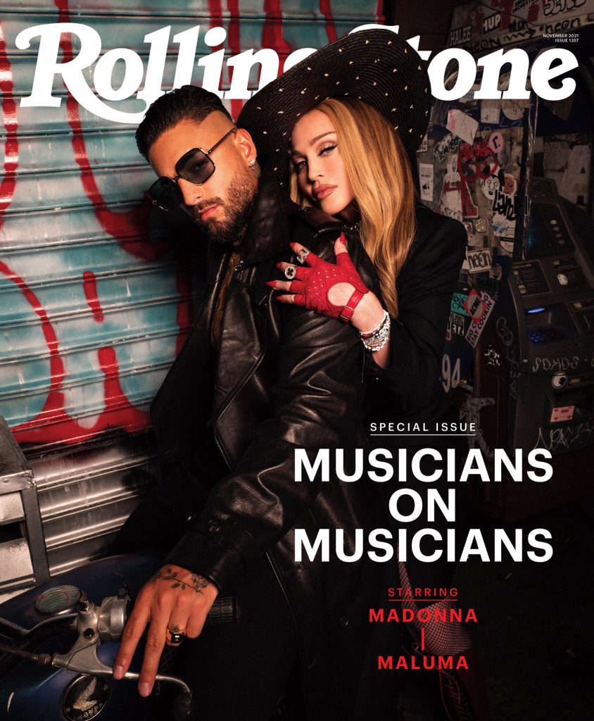 Madonna y Maluma comparte portada de revista Rolling Stone en primera edición «Musicians on Musicians»
