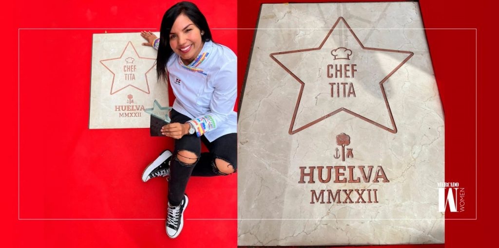 Chef dominicana en Paseo español de Estrellas de la Gastronomía